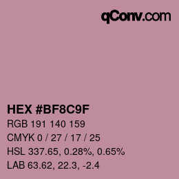 Color code: HEX #BF8C9F | qconv.com