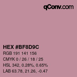 Color code: HEX #BF8D9C | qconv.com