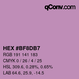 Color code: HEX #BF8DB7 | qconv.com