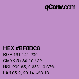 Código de color: HEX #BF8DC8 | qconv.com