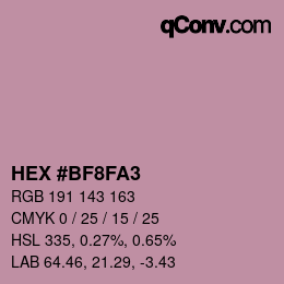 Color code: HEX #BF8FA3 | qconv.com