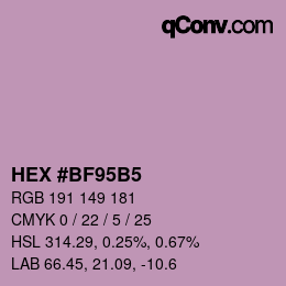 Color code: HEX #BF95B5 | qconv.com