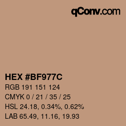 Color code: HEX #BF977C | qconv.com