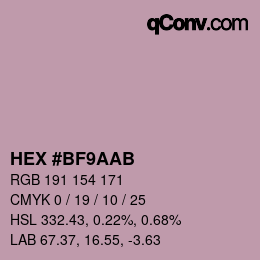 Color code: HEX #BF9AAB | qconv.com
