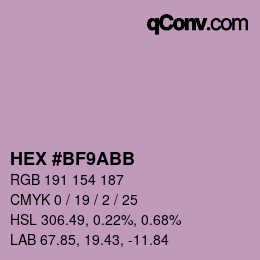Color code: HEX #BF9ABB | qconv.com