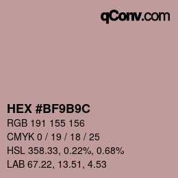 Farbcode: HEX #BF9B9C | qconv.com