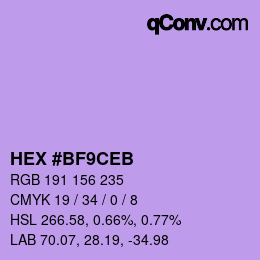 Color code: HEX #BF9CEB | qconv.com