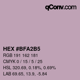 Color code: HEX #BFA2B5 | qconv.com