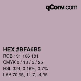 カラーコード: HEX #BFA6B5 | qconv.com
