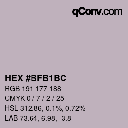 Color code: HEX #BFB1BC | qconv.com