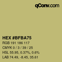 Color code: HEX #BFBA75 | qconv.com