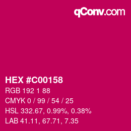 Color code: HEX #C00158 | qconv.com