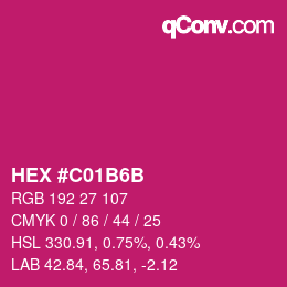 Color code: HEX #C01B6B | qconv.com