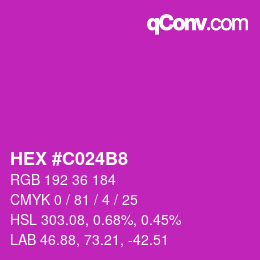 Color code: HEX #C024B8 | qconv.com