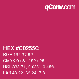 Color code: HEX #C0255C | qconv.com