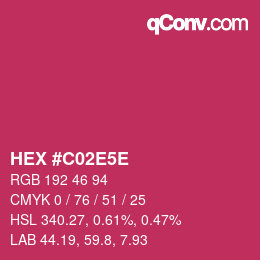 Color code: HEX #C02E5E | qconv.com