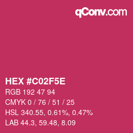 Color code: HEX #C02F5E | qconv.com
