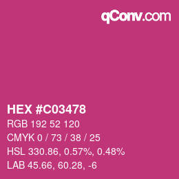 Color code: HEX #C03478 | qconv.com