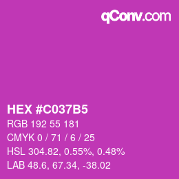 Color code: HEX #C037B5 | qconv.com