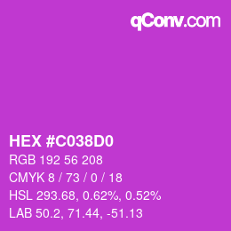 Color code: HEX #C038D0 | qconv.com