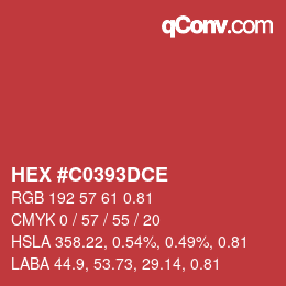 Código de color: HEX #C0393DCE | qconv.com