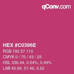 Color code: HEX #C0396E | qconv.com