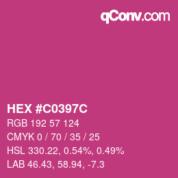 Color code: HEX #C0397C | qconv.com