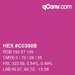 Color code: HEX #C0398B | qconv.com