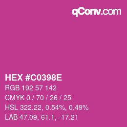 Color code: HEX #C0398E | qconv.com