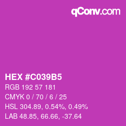 Color code: HEX #C039B5 | qconv.com