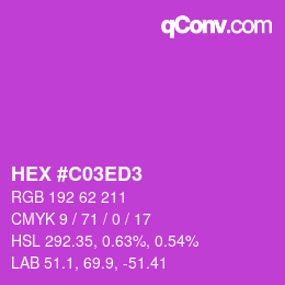 Color code: HEX #C03ED3 | qconv.com