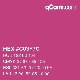 Color code: HEX #C03F7C | qconv.com