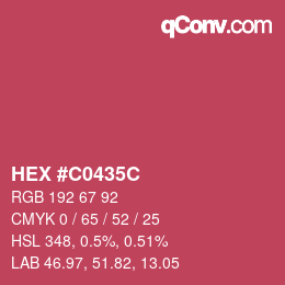 Color code: HEX #C0435C | qconv.com