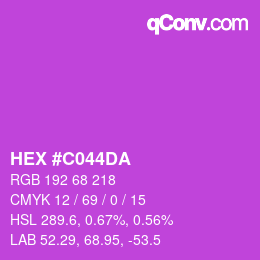 Color code: HEX #C044DA | qconv.com