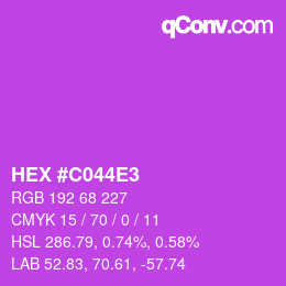 Color code: HEX #C044E3 | qconv.com