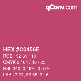 Color code: HEX #C0456E | qconv.com