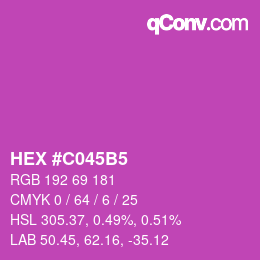 Color code: HEX #C045B5 | qconv.com