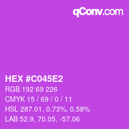 Color code: HEX #C045E2 | qconv.com