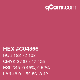 Color code: HEX #C04866 | qconv.com