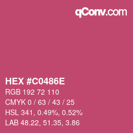Color code: HEX #C0486E | qconv.com