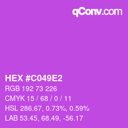 Color code: HEX #C049E2 | qconv.com