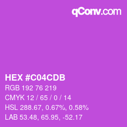 Color code: HEX #C04CDB | qconv.com