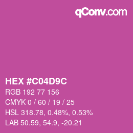 Color code: HEX #C04D9C | qconv.com