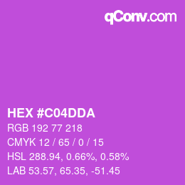 Color code: HEX #C04DDA | qconv.com