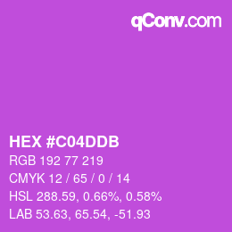 カラーコード: HEX #C04DDB | qconv.com