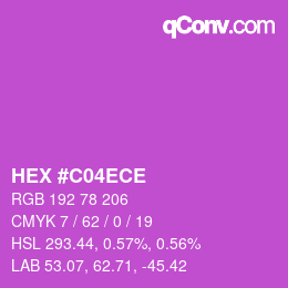 Color code: HEX #C04ECE | qconv.com