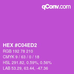 Color code: HEX #C04ED2 | qconv.com