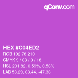 Color code: HEX #C04ED2 | qconv.com