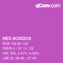 Color code: HEX #C052C0 | qconv.com