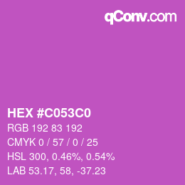 Color code: HEX #C053C0 | qconv.com